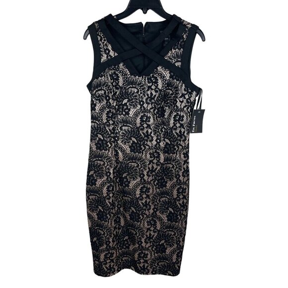 Enfocus Studio Women Sleeveless Lace Bodycon Casual Dress Size 6 - Picture 1 of 7